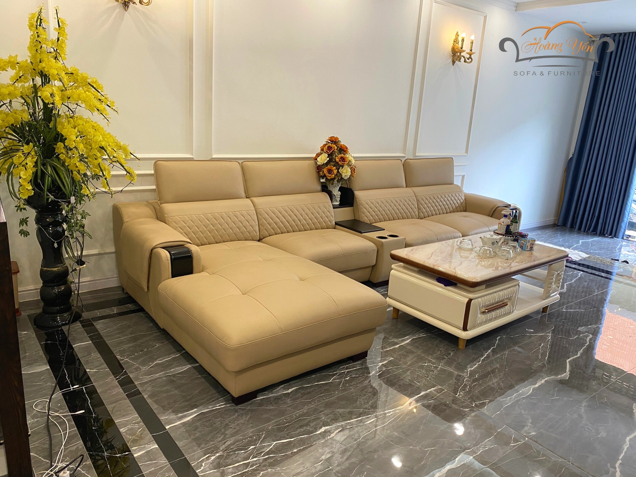 màu sắc sofa da góc L SHY224