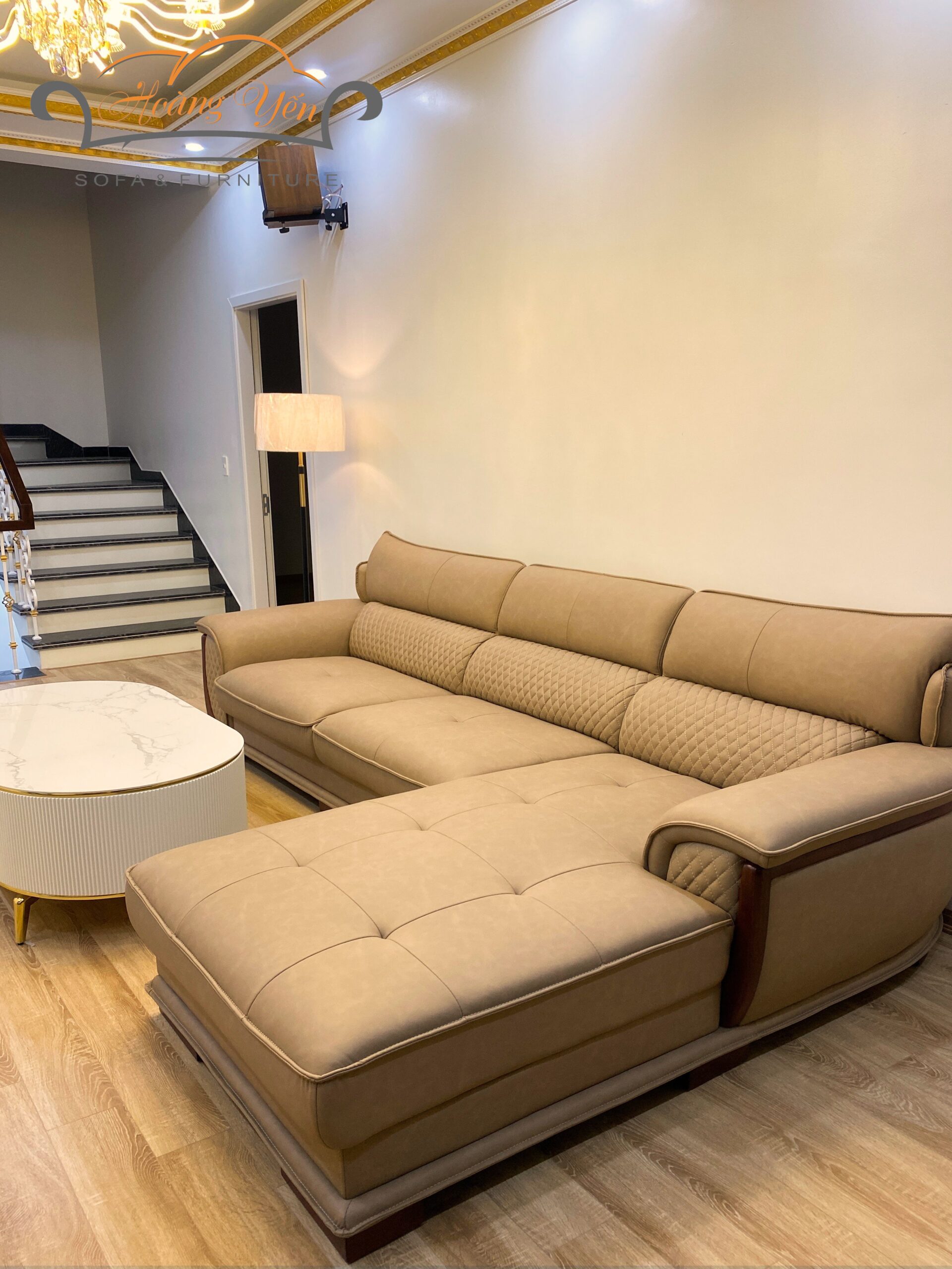 Sofa da góc L SHY336