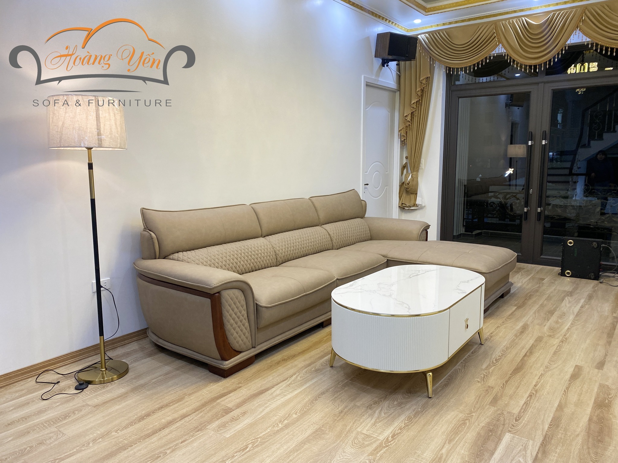 Sofa da góc L SHY336