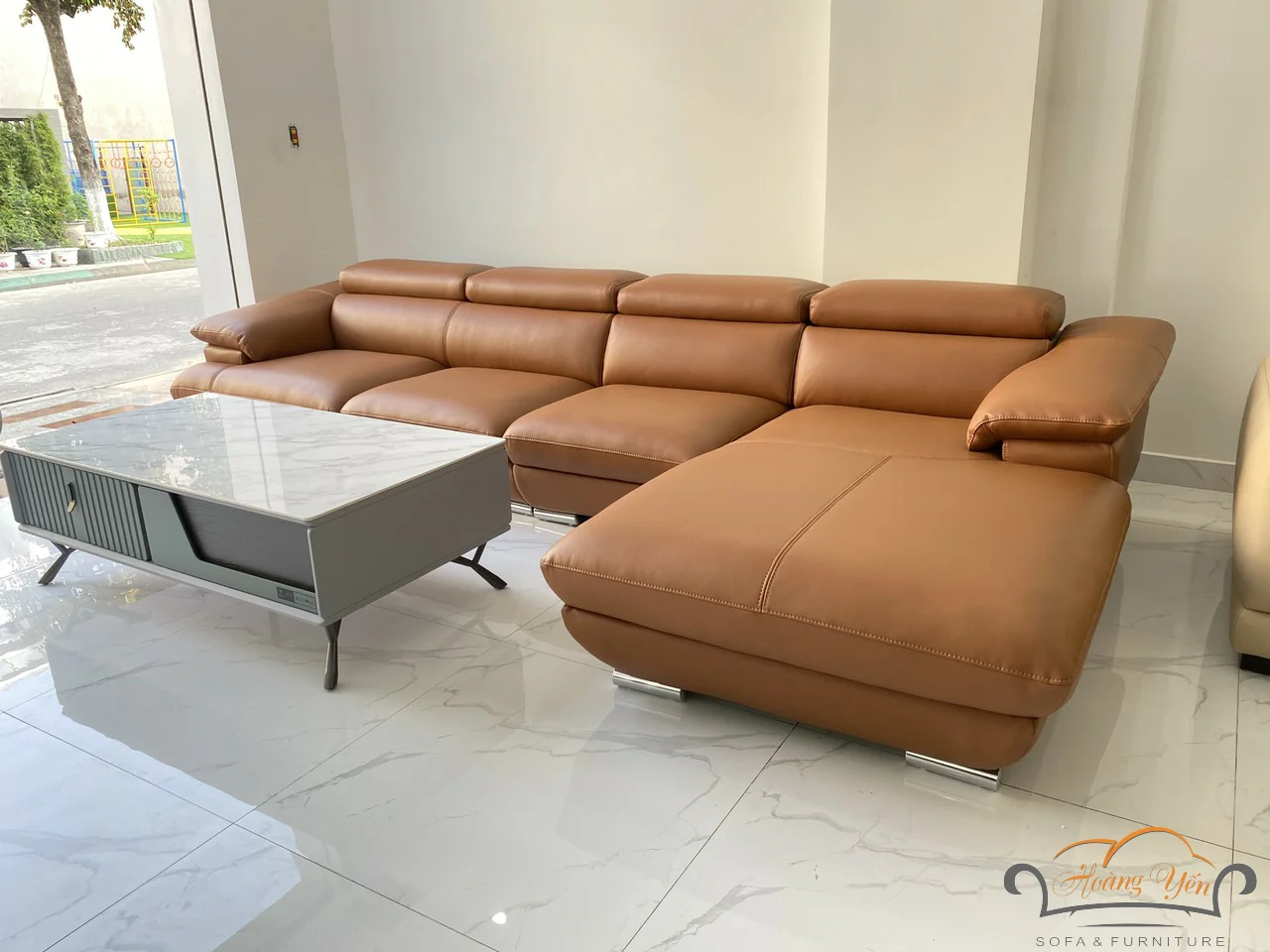 Sofa da góc L SHY339