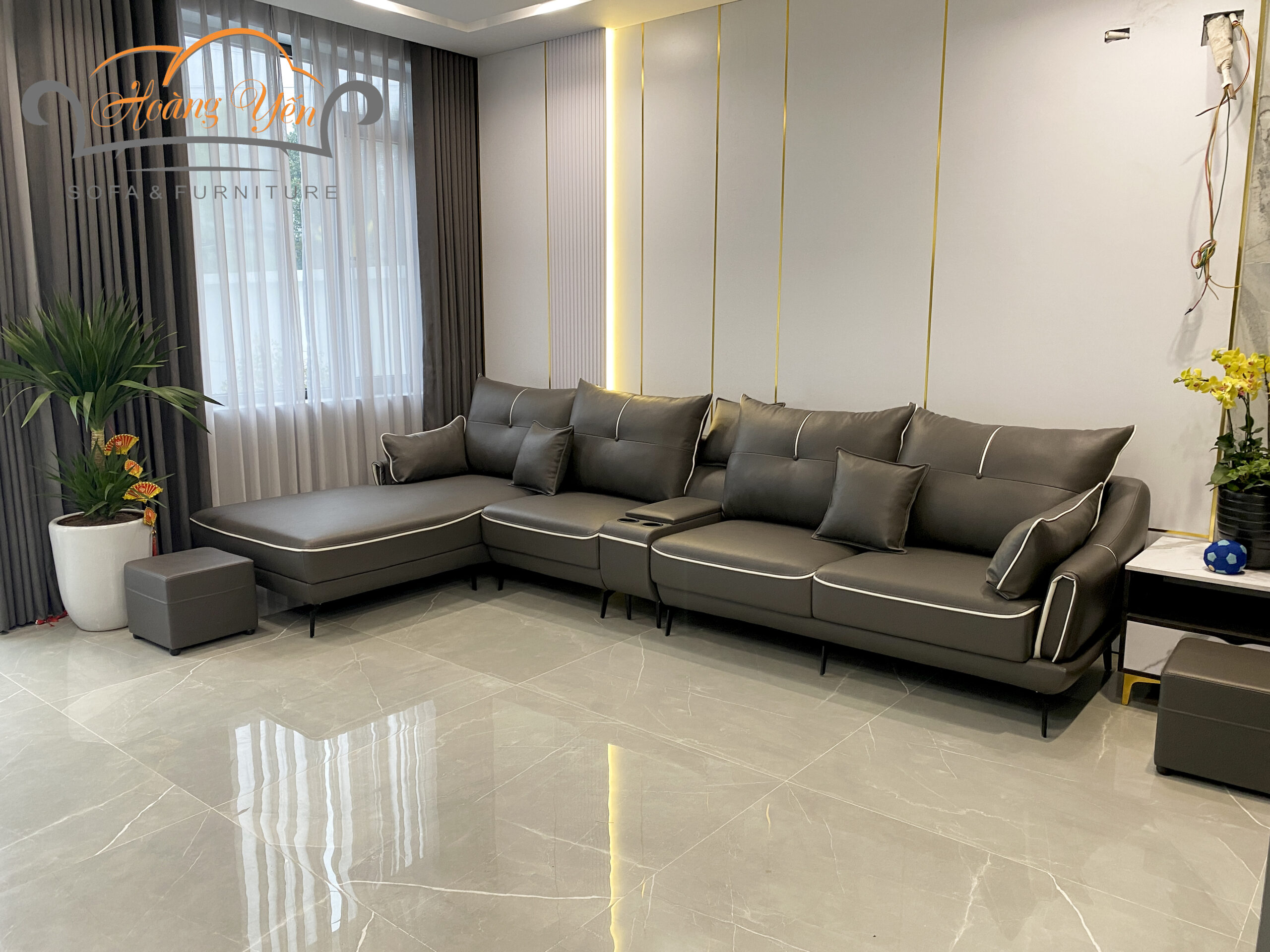 Sofa da góc L SHY355