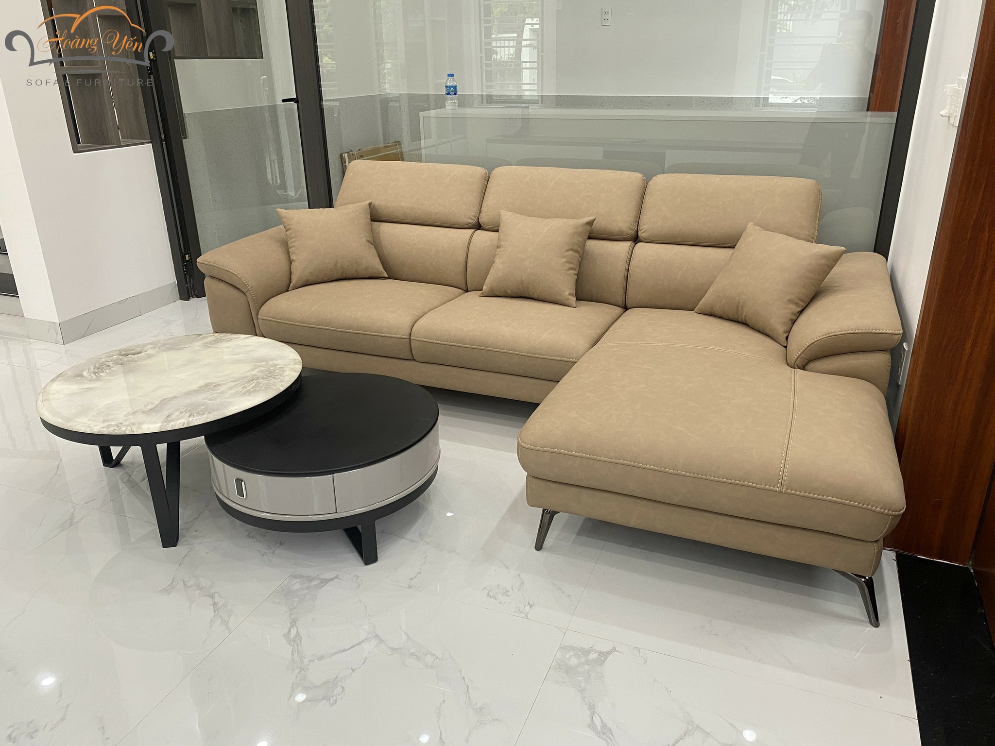 Sofa da góc L SHY363