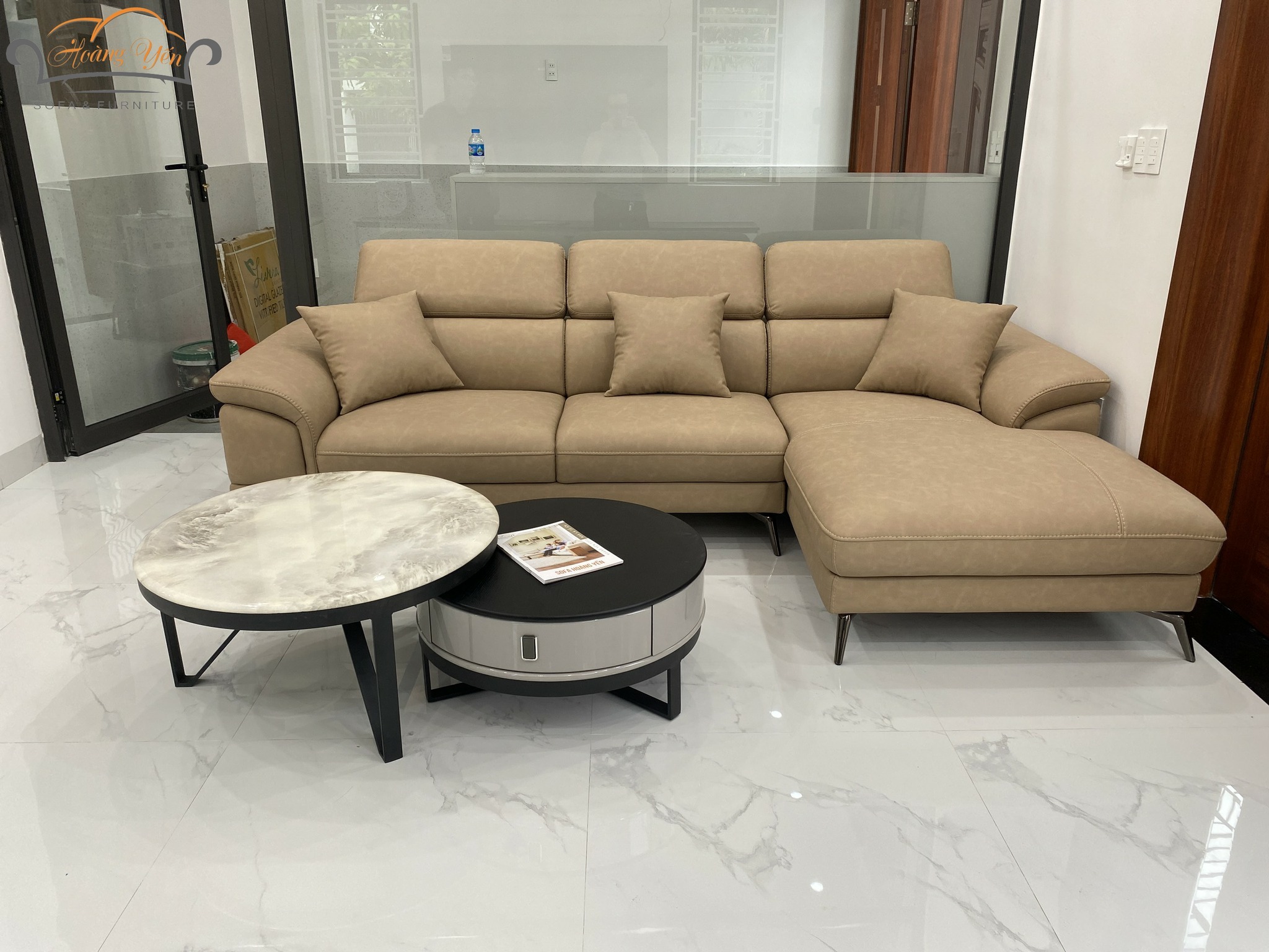 Sofa da góc L SHY363