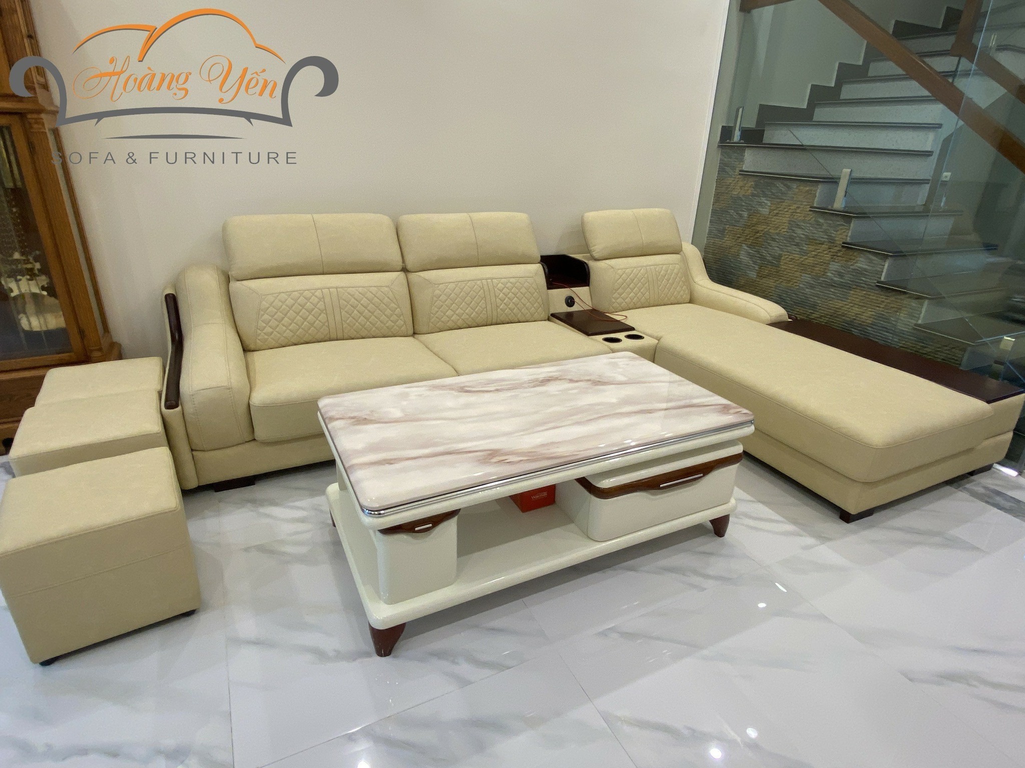 Sofa da góc L SHY369