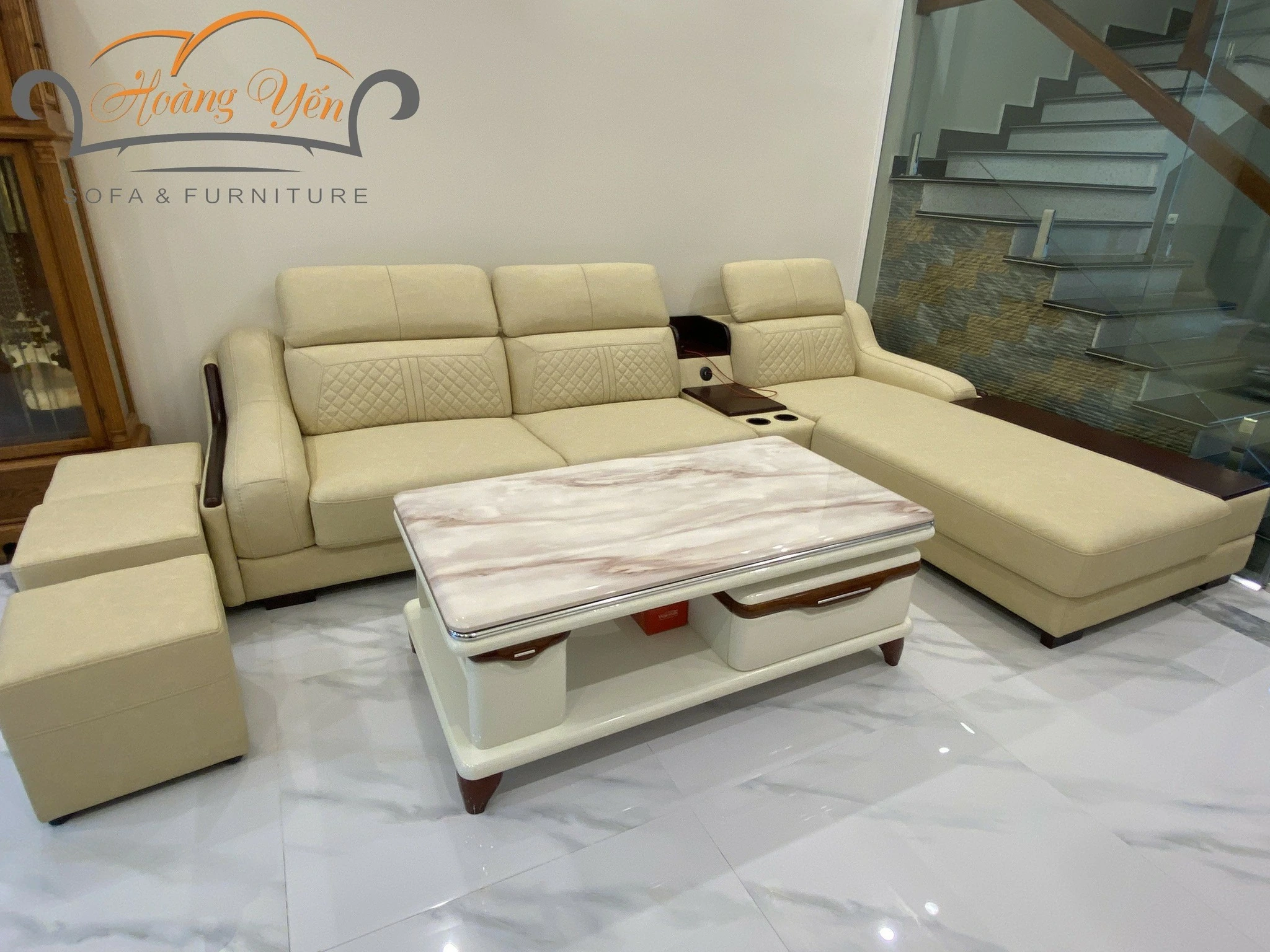 Sofa da góc L SHY369