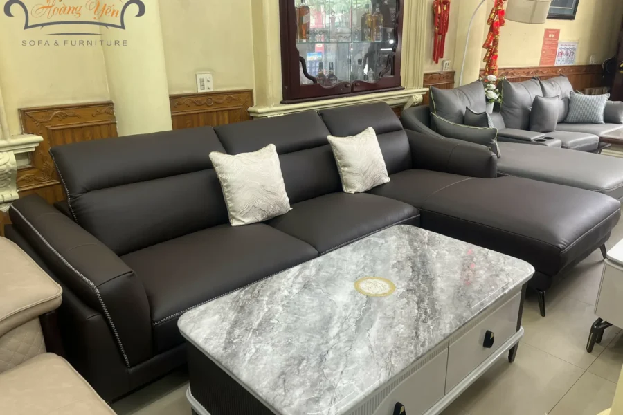 Sofa da góc L SHY347