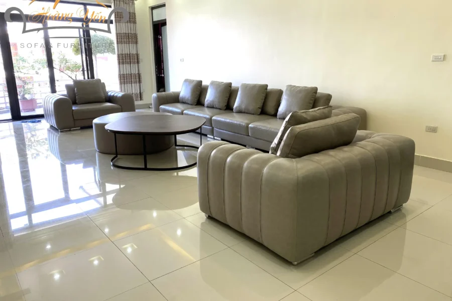 Sofa da phòng khách SHY344