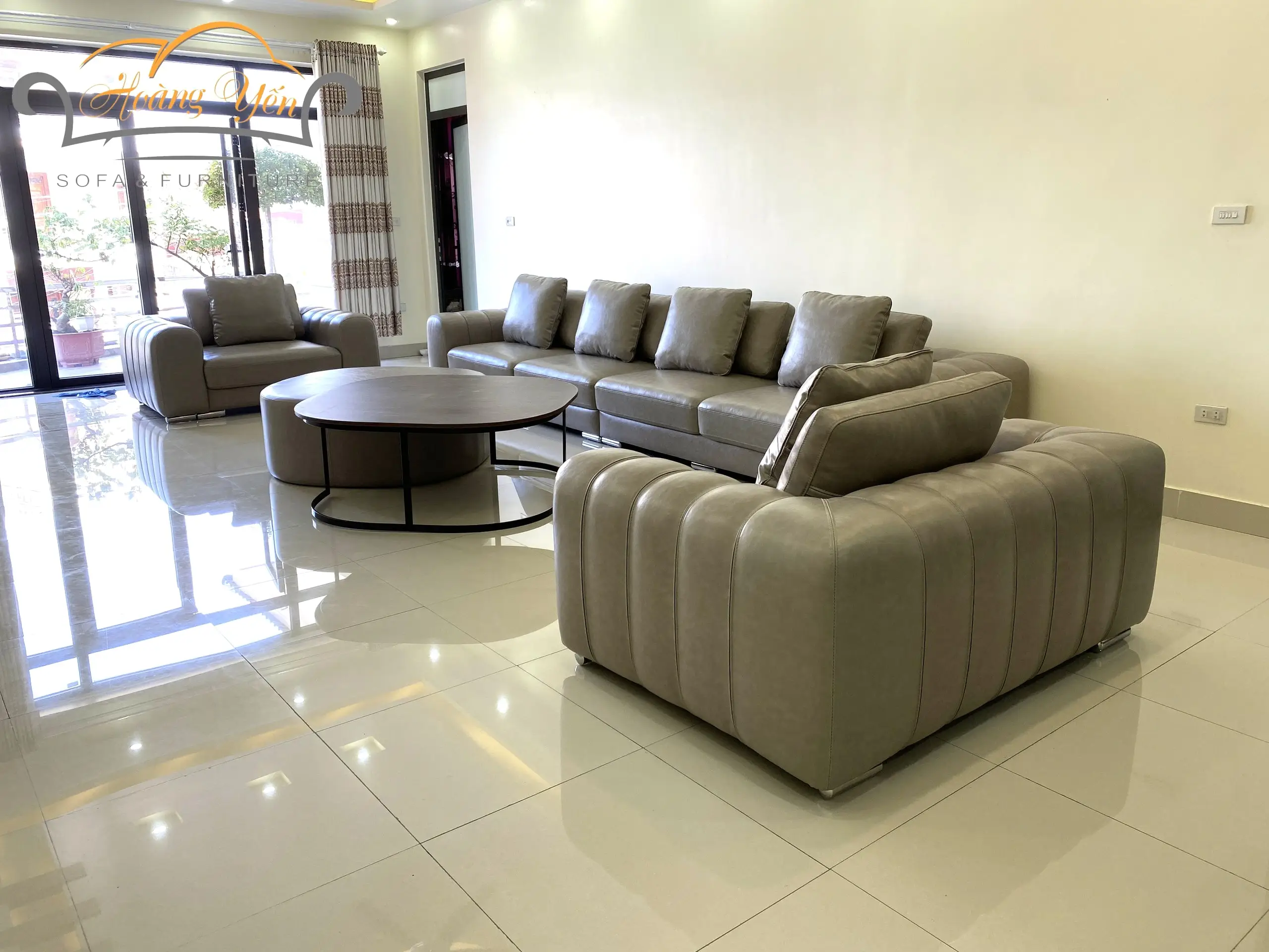 Sofa da phòng khách SHY344