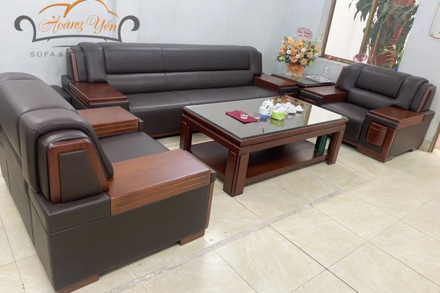 Sofa da phòng khách SHY351