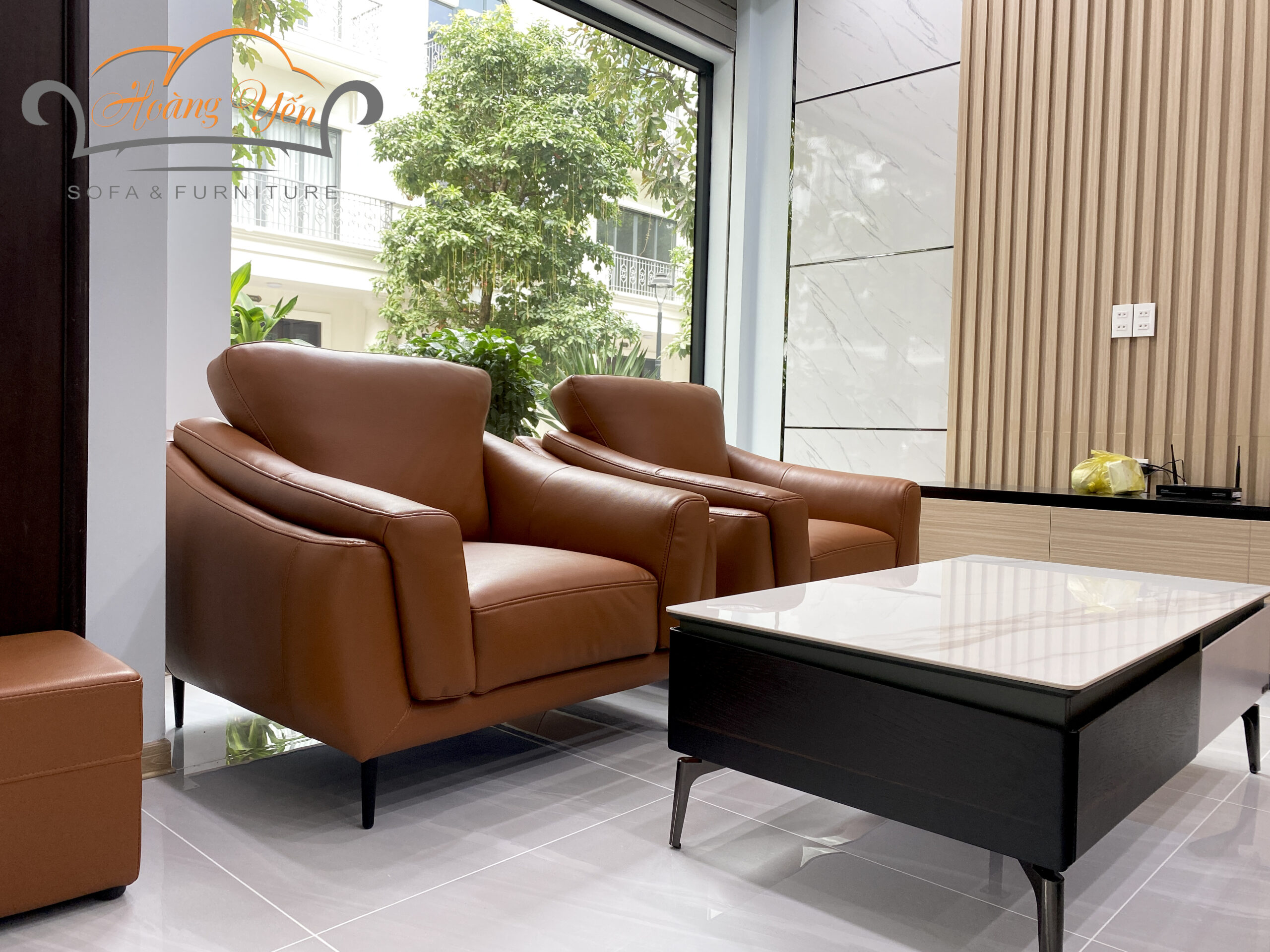 Sofa da phòng khách SHY352