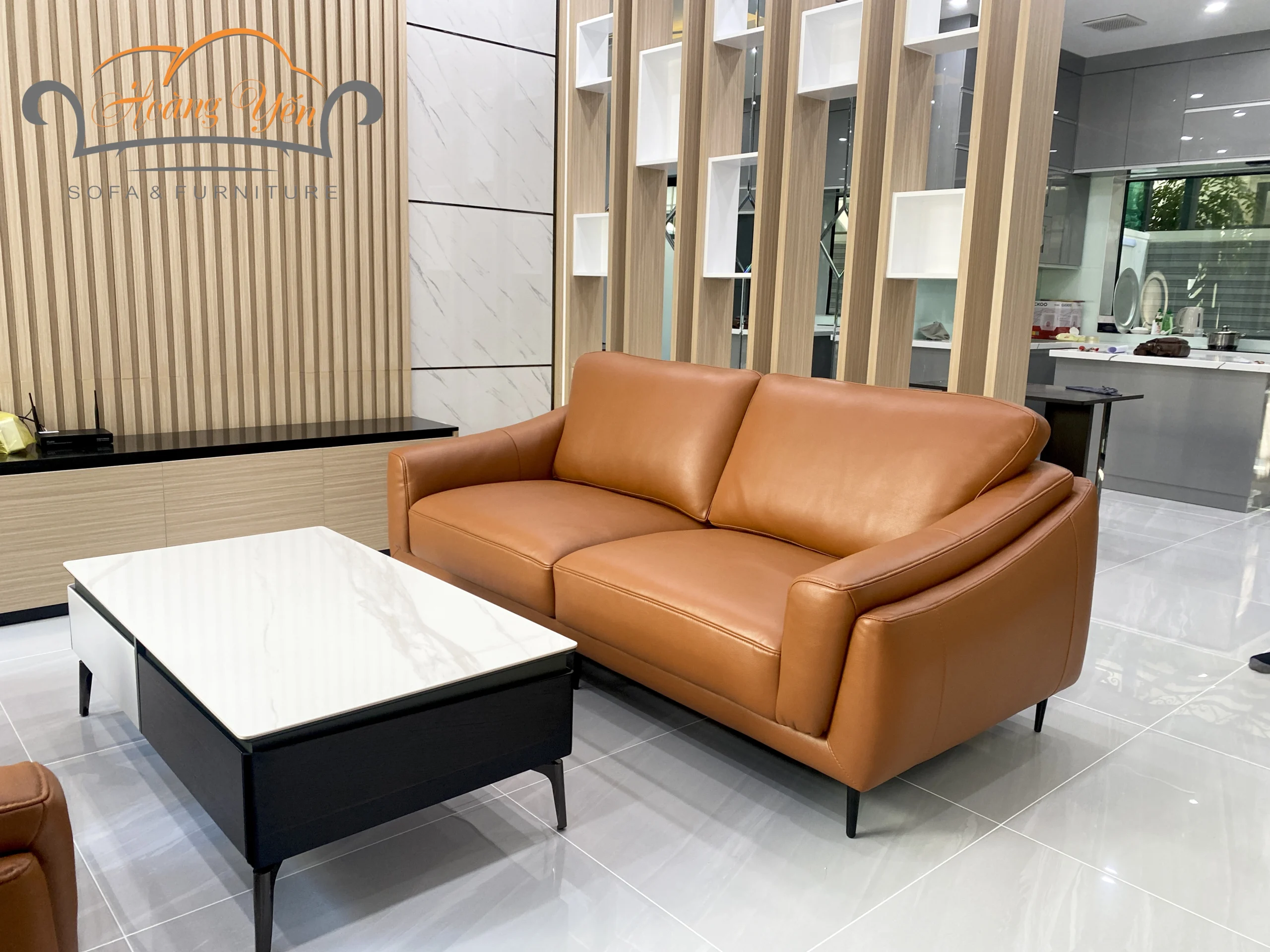 Sofa da phòng khách SHY352