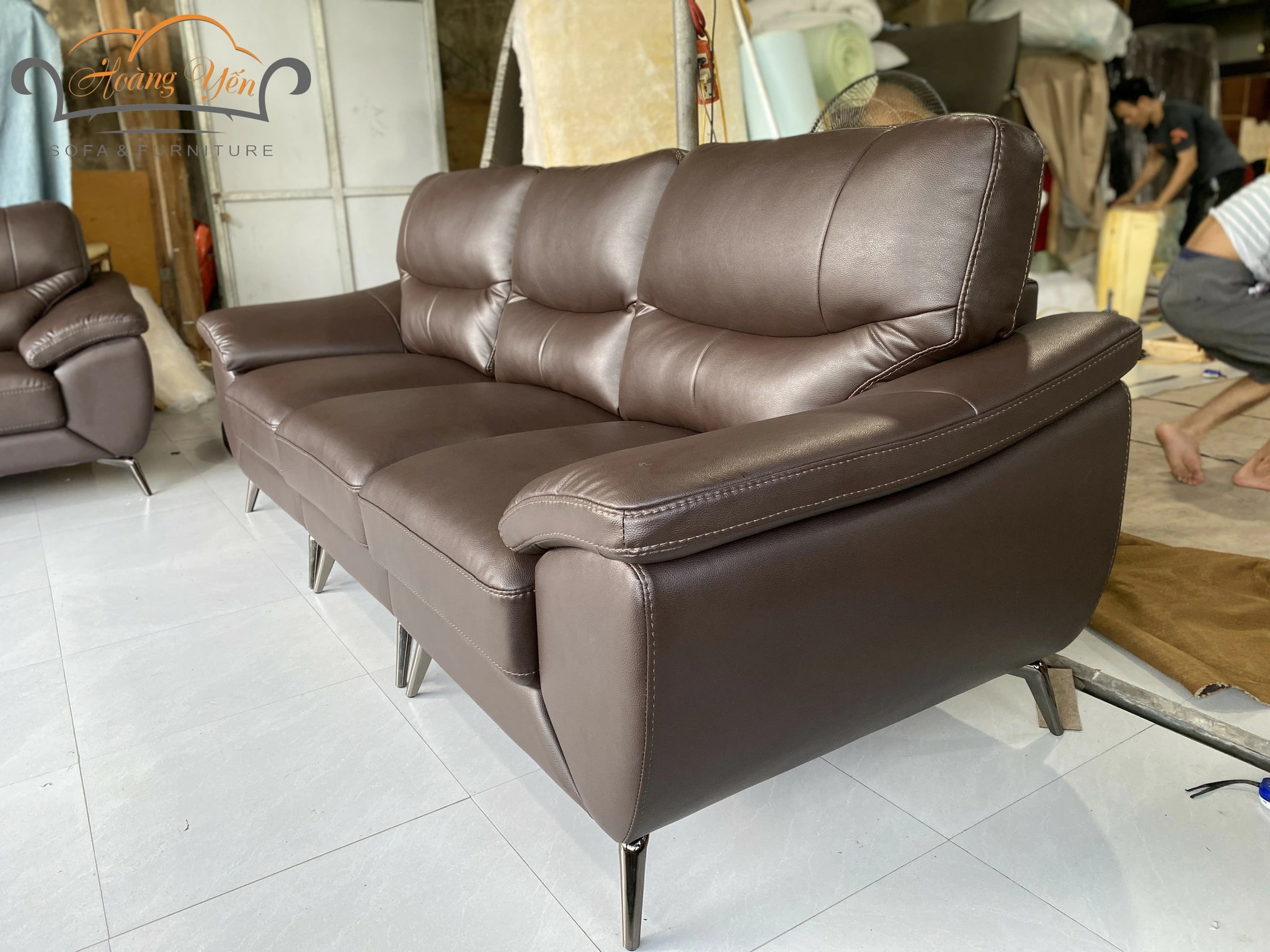 Sofa da phòng khách SHY370