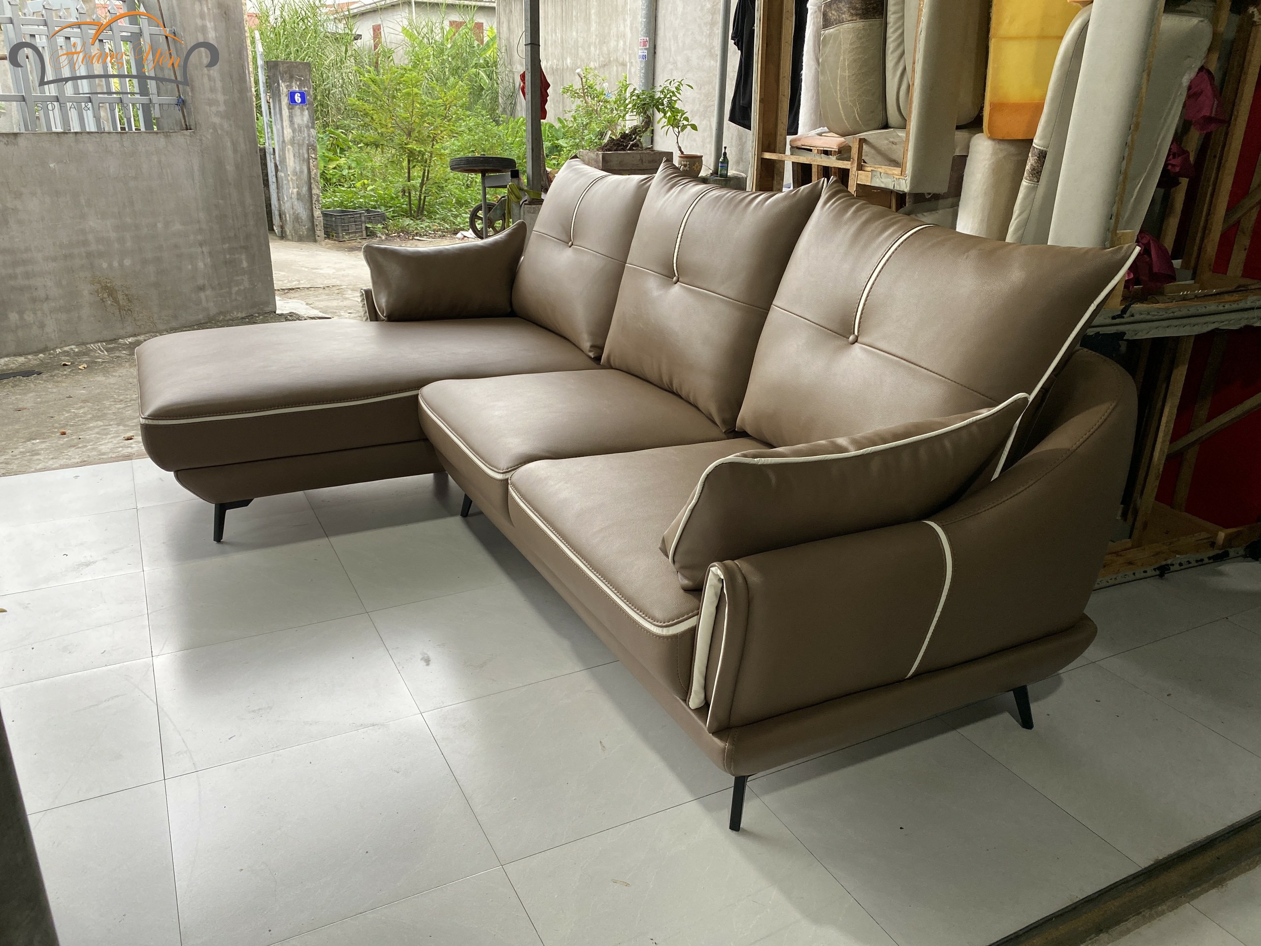 Sofa da phòng khách SHY375