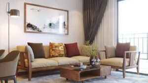 Sofa Gỗ Phòng Khách Đơn Giản, Hiện Đại