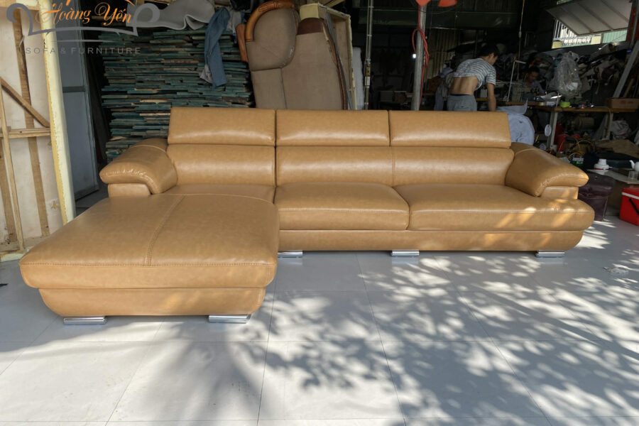 bàn giao sofa da góc L SHY339
