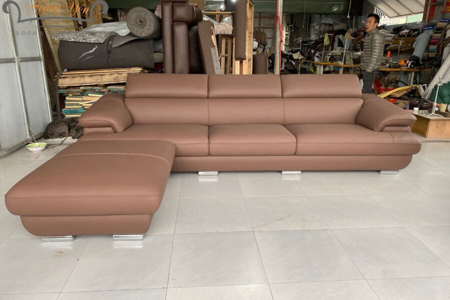 bàn giao sofa da góc L SHY339