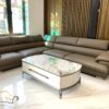 bàn giao sofa da góc L SHY339 quây kín tựa