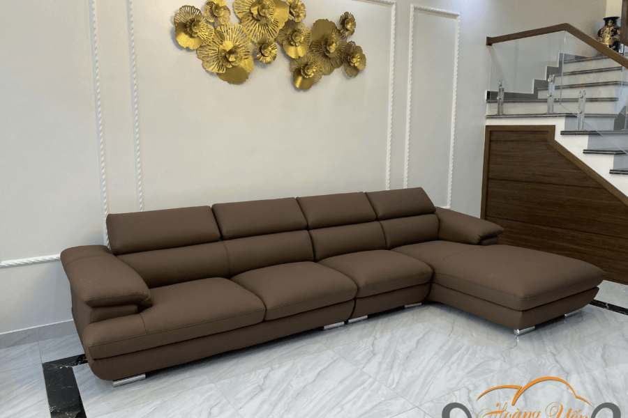 bàn giao sofa da góc L SHY339
