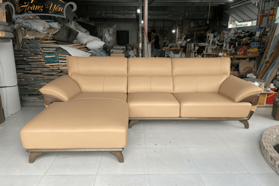 bàn giao sofa da góc L SHY360