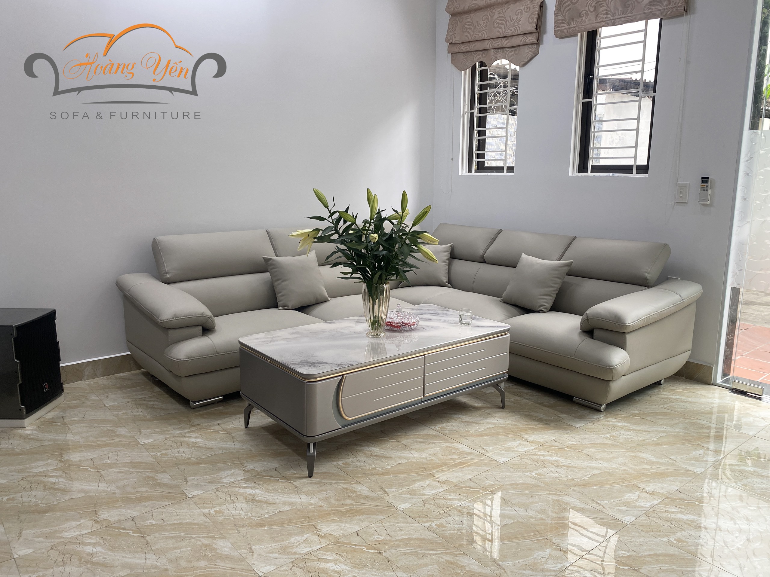 Sofa da góc L SHY339