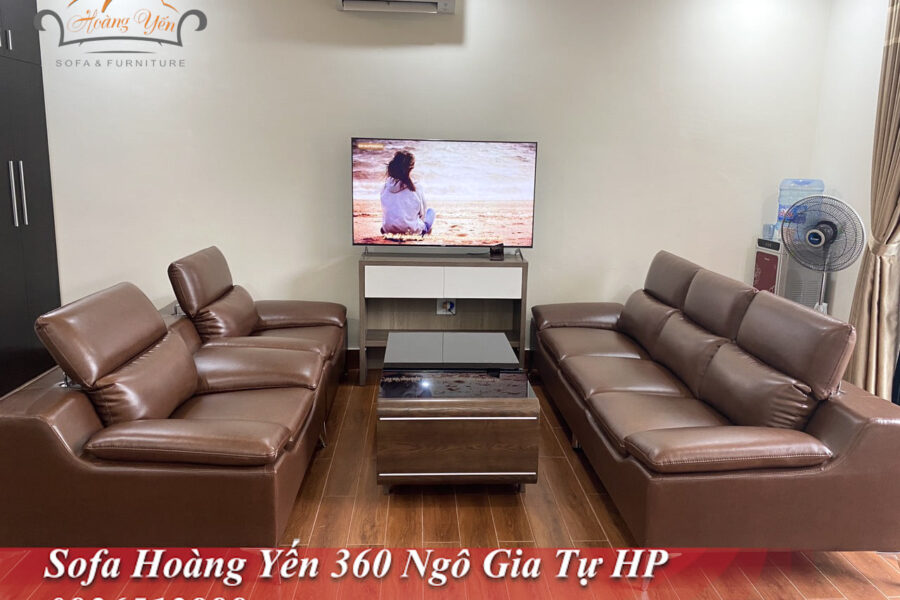sofa da phòng khách SHY333