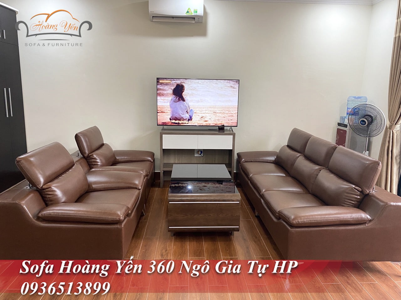 sofa da phòng khách SHY333