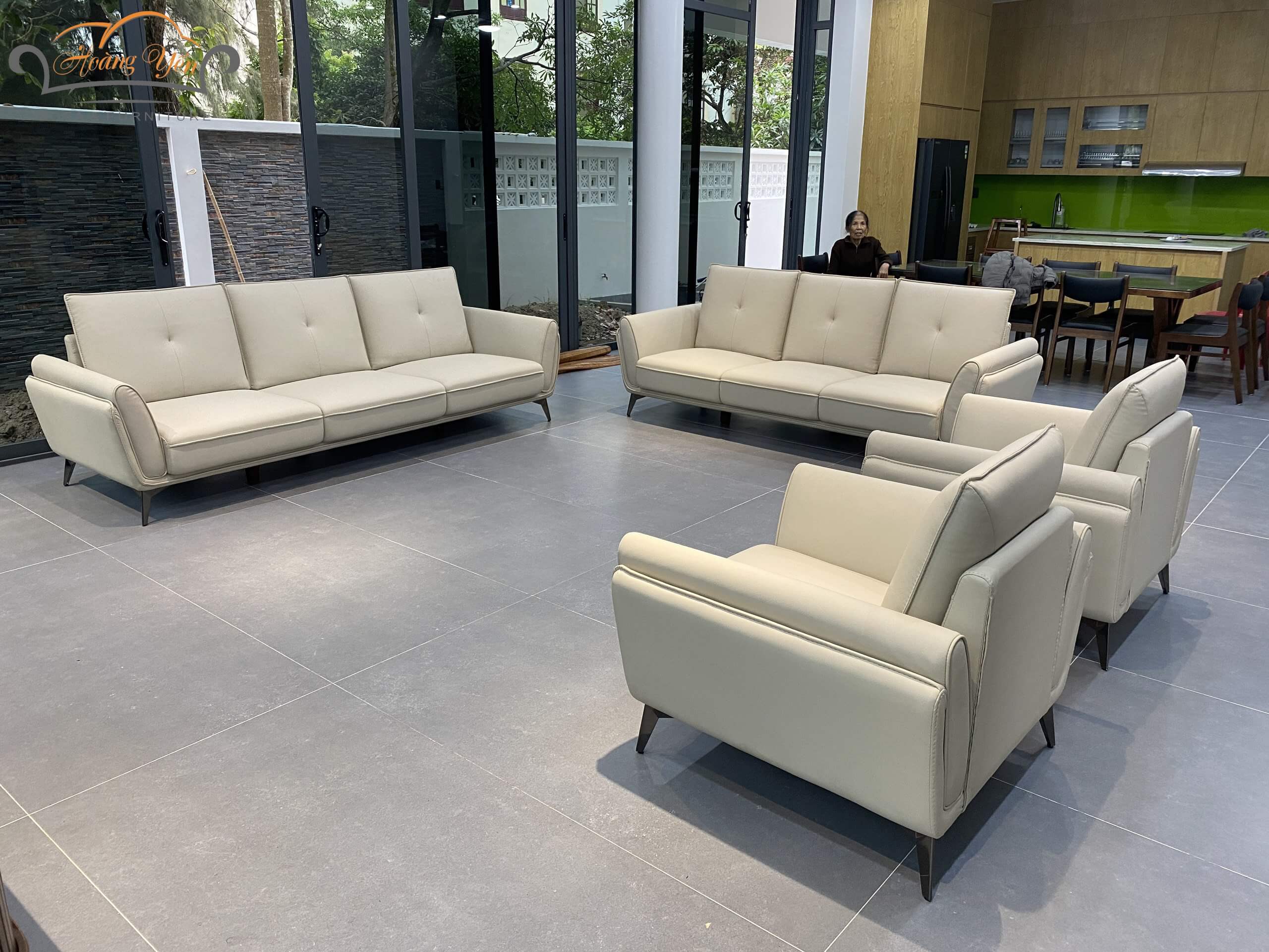 sofa da phòng khách SHY366