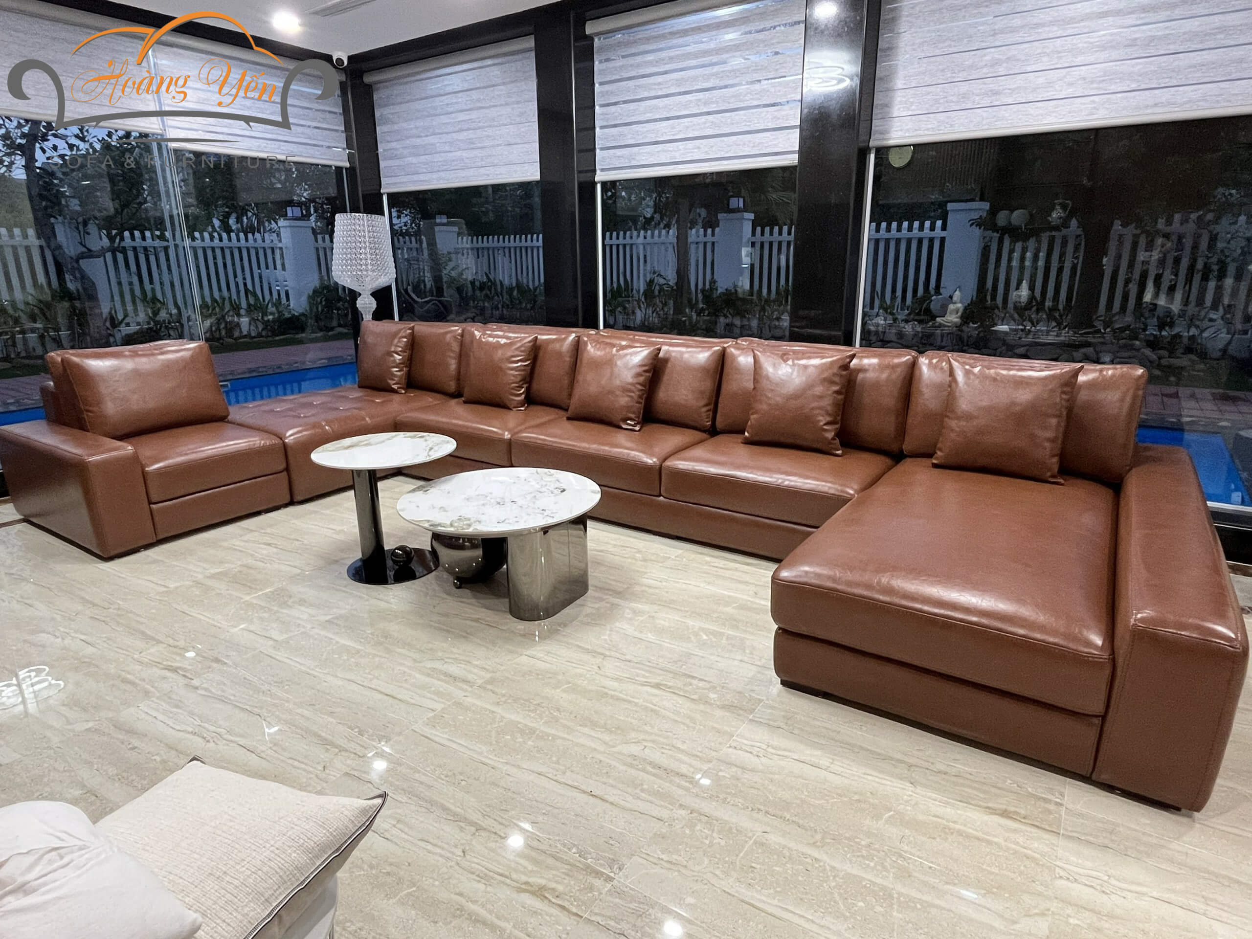 sofa da phòng khách SHY388