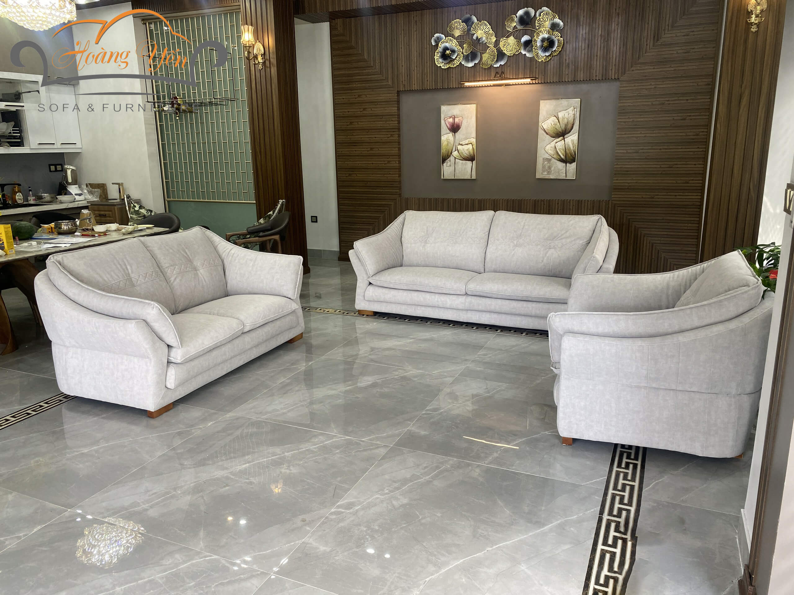 sofa nỉ phòng khách SHY401
