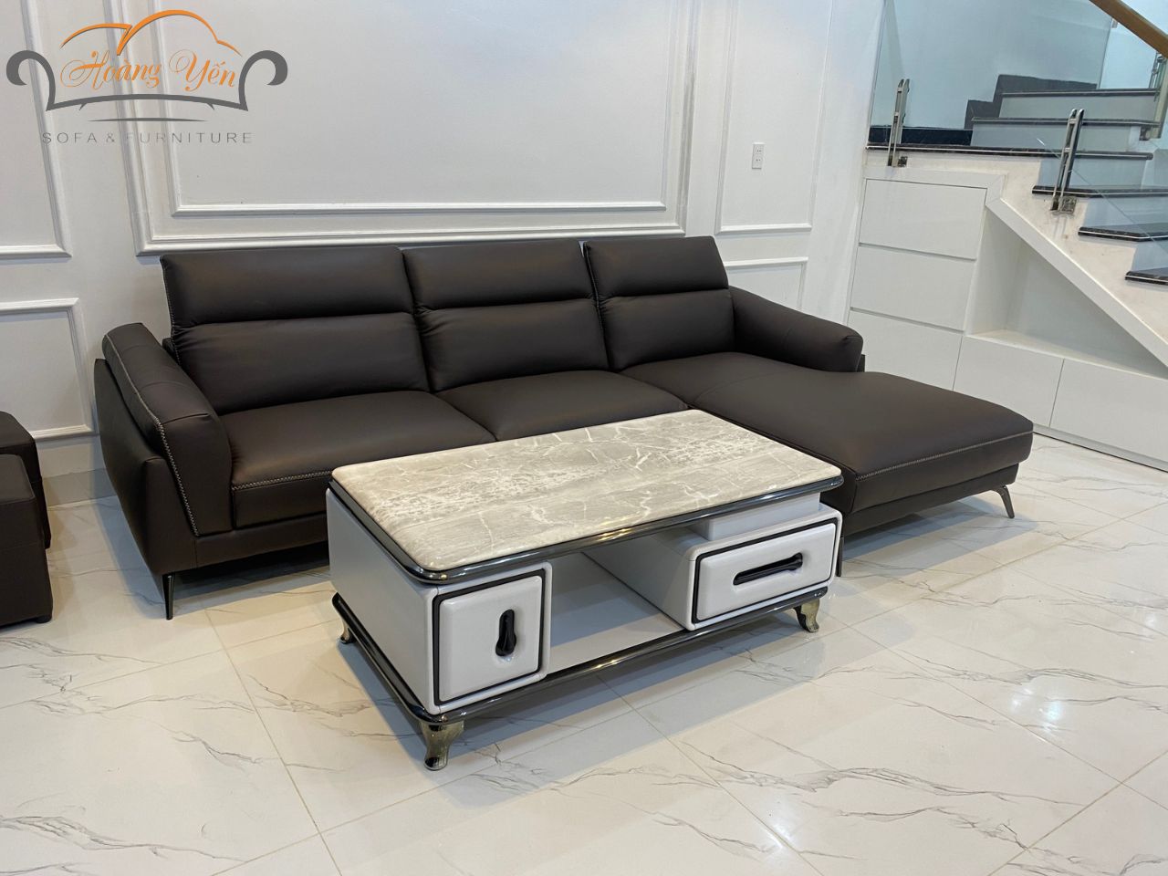 sofa da góc L SHY347