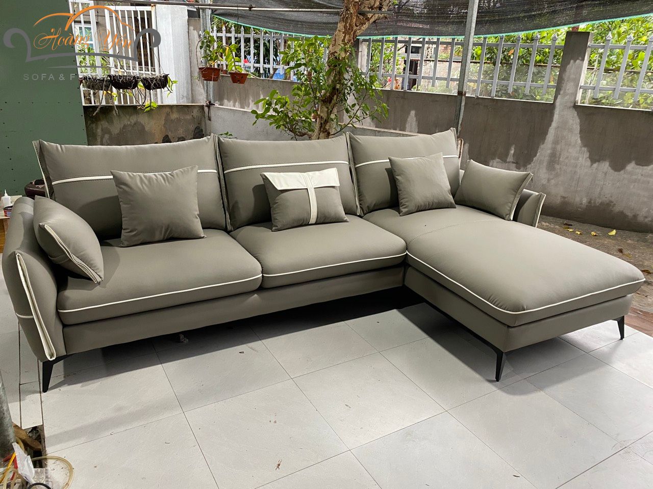 sofa da góc L SHY337