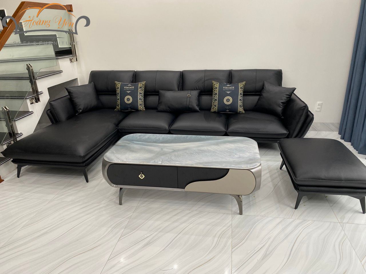 sofa da góc L SHY391