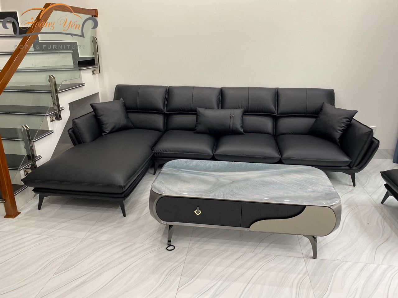 sofa da góc L SHY391