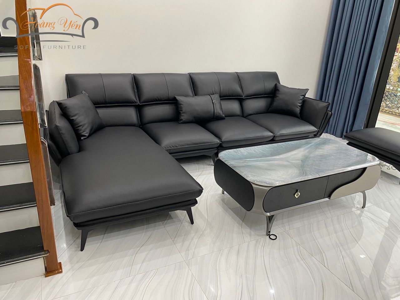 sofa da góc L SHY391