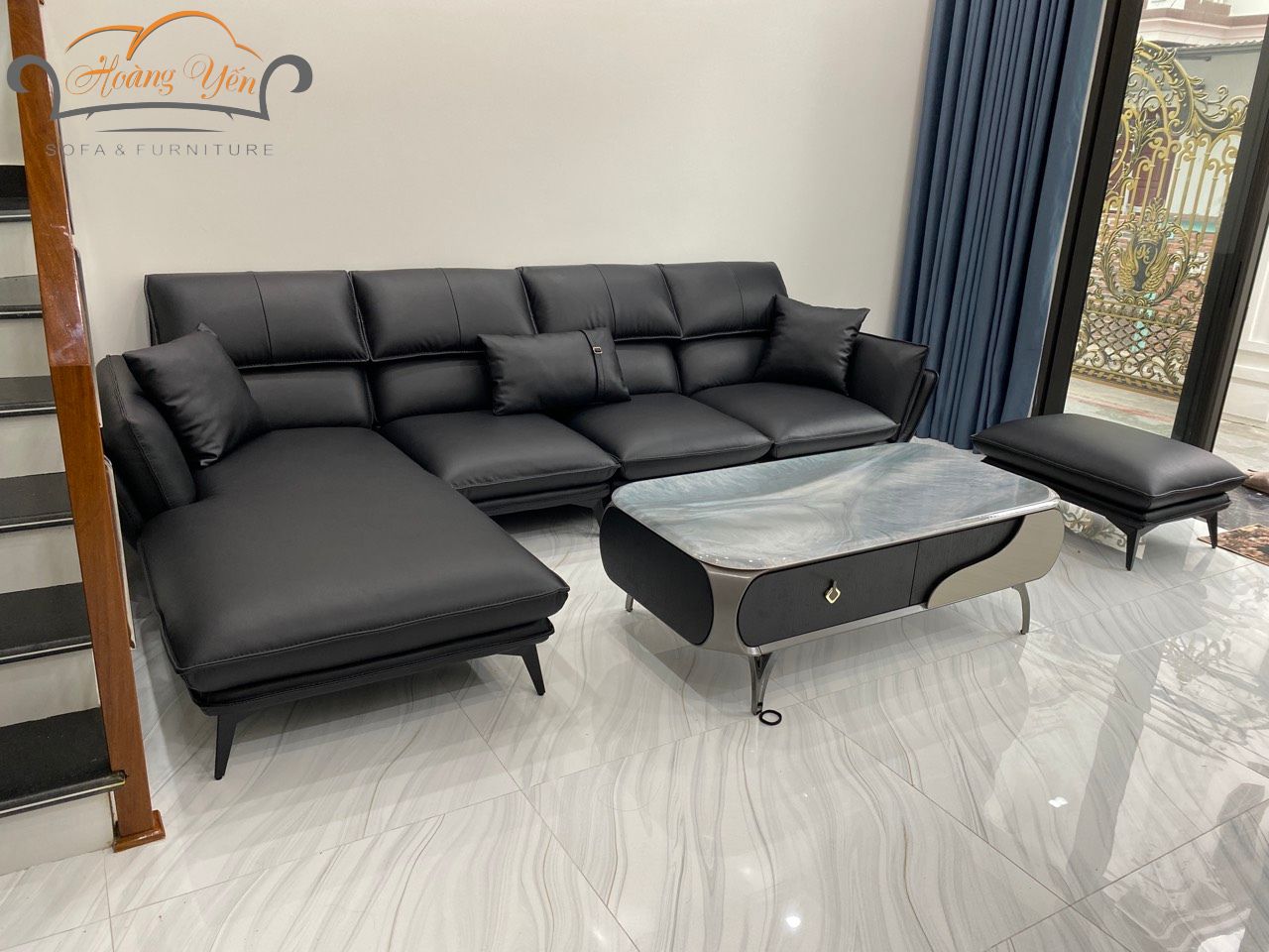 sofa da góc L SHY391