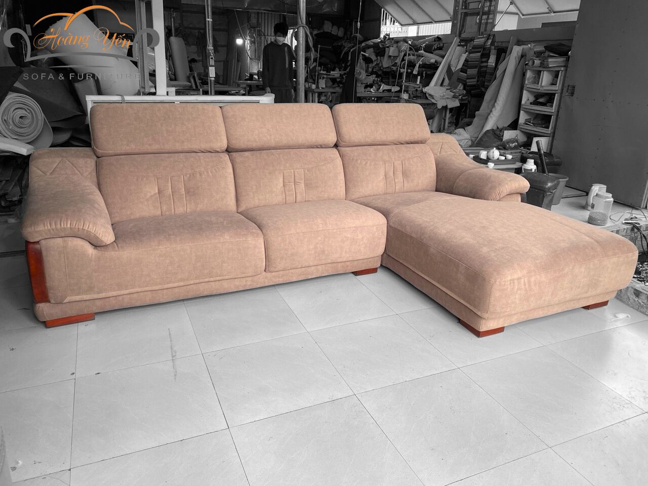 sofa nỉ góc L SHY392