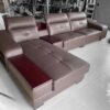 bàn giao sofa da góc L SHY305 màu nâu