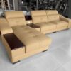 Sofa da góc L SHY305 màu kem
