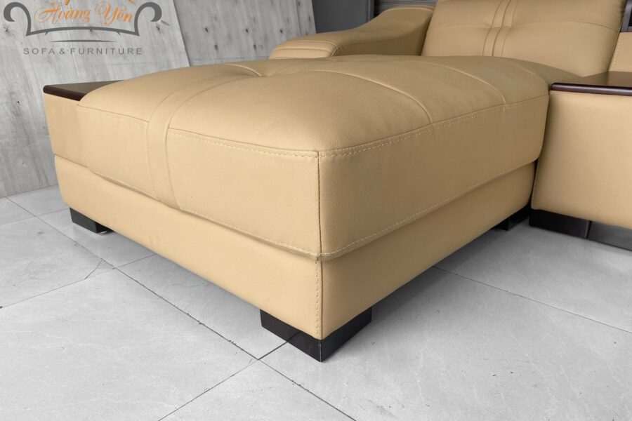 Sofa da góc L SHY305 màu kem