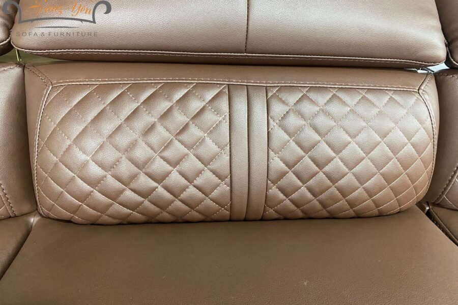 sofa da góc L SHY369 màu nâu da NaNo