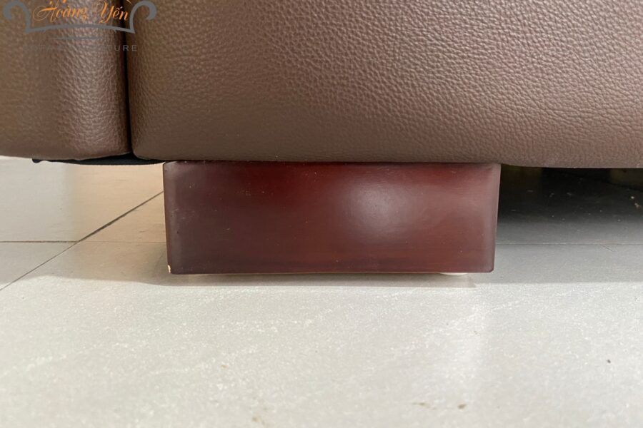 sofa da góc L SHY369 màu nâu da NaNo