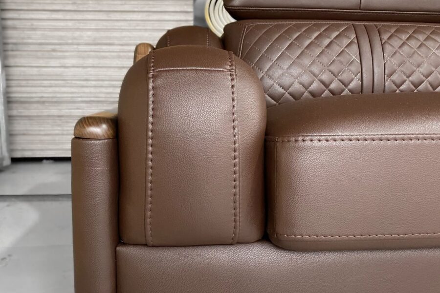 sofa da góc L SHY369 màu nâu da NaNo