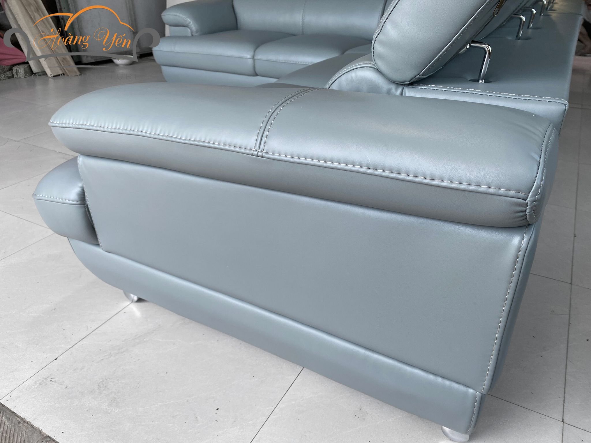 Sofa SHY339 kín tựa màu xanh