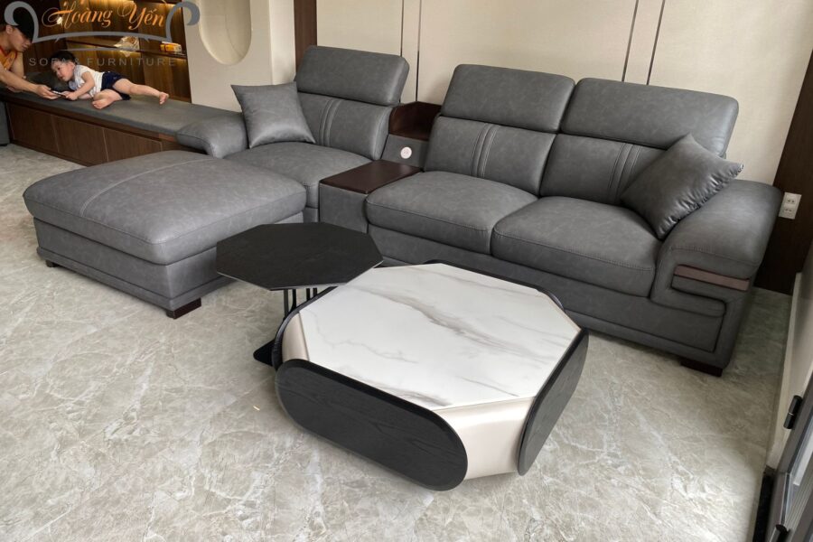 sofa da góc L SHY354