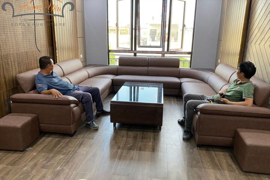 sofa da phòng khách SHY405