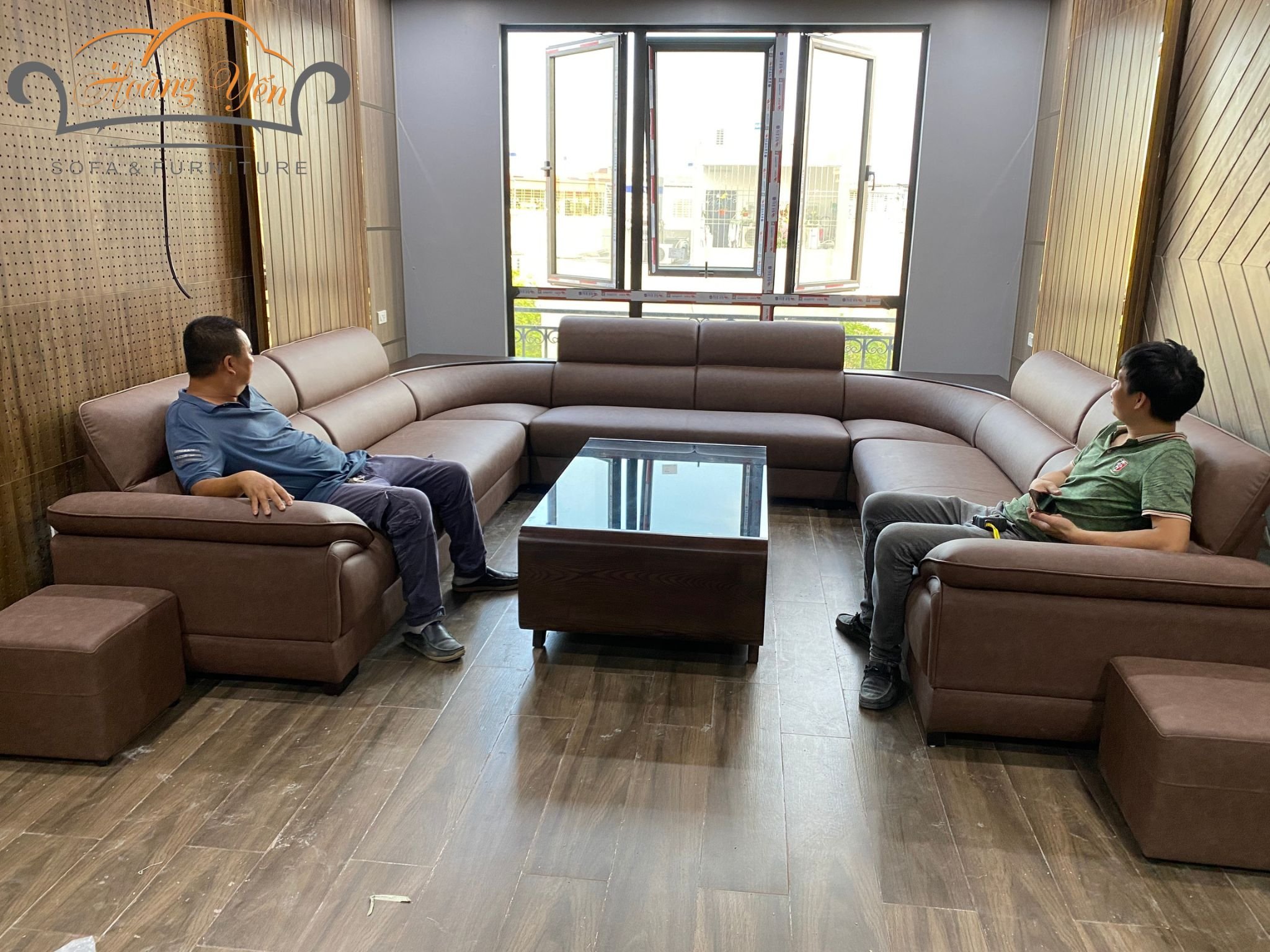 sofa da phòng khách SHY405