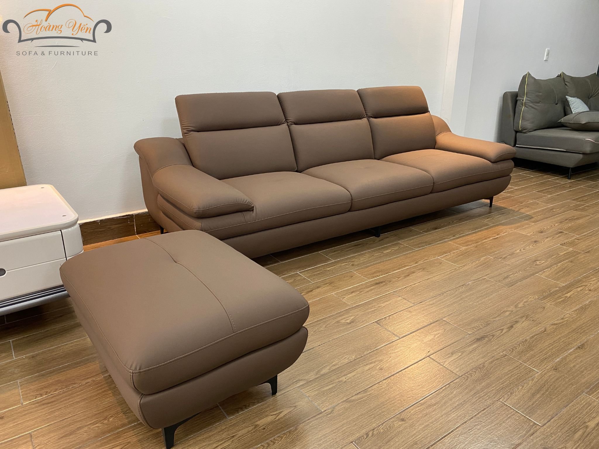 Sofa văng da SHY226 màu nâu