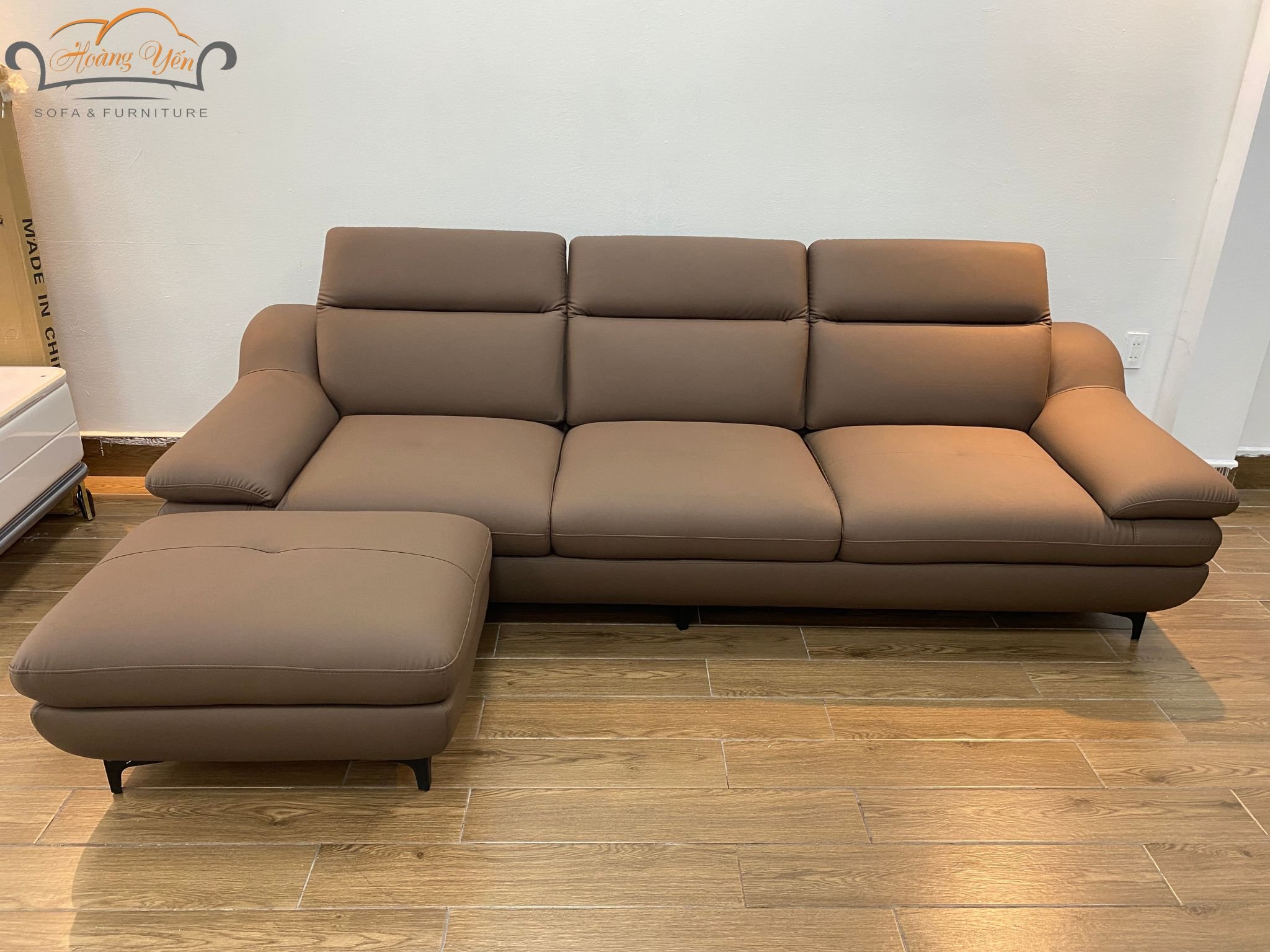 Sofa văng da SHY226 màu nâu