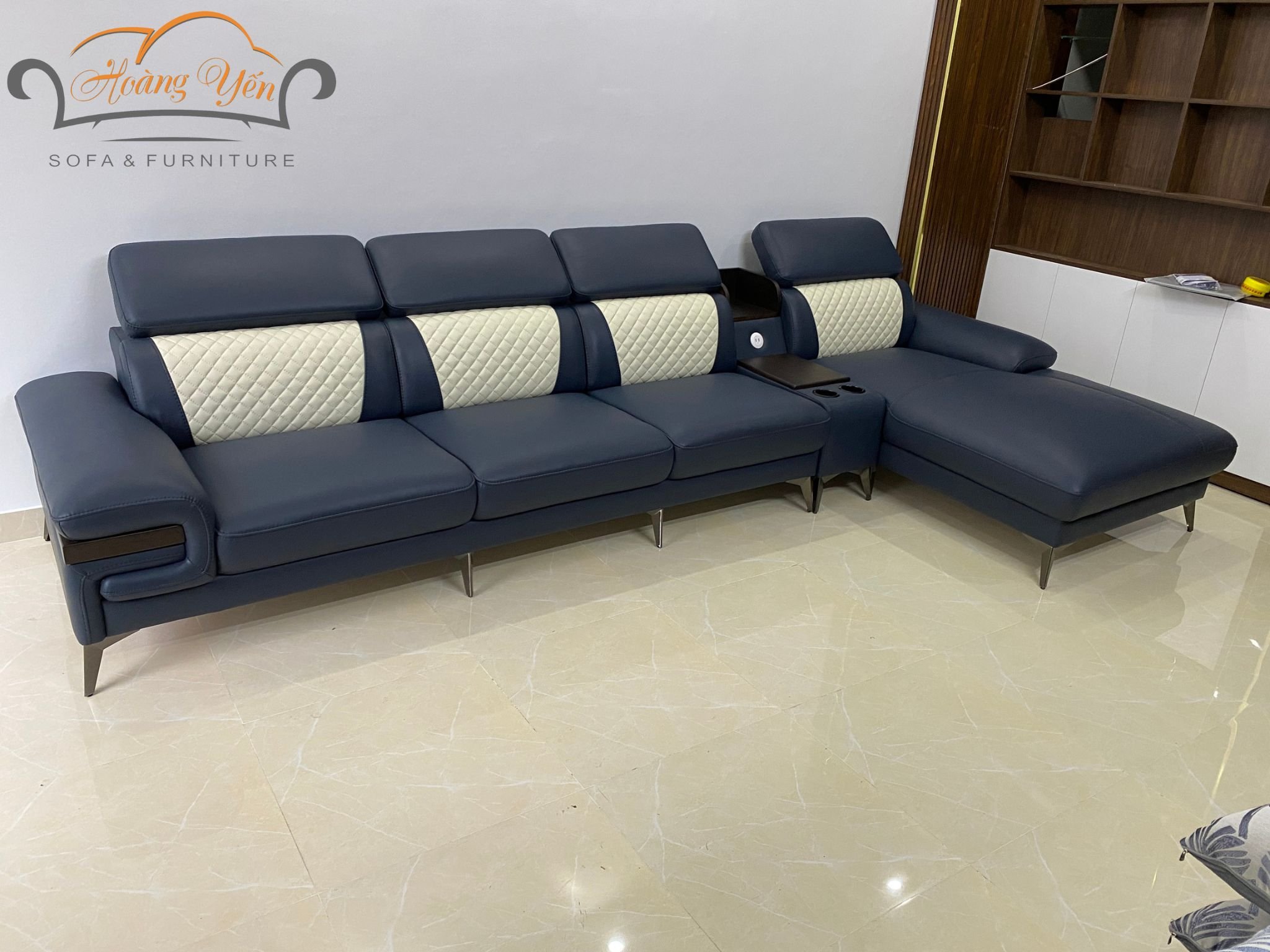sofa da góc L SHY354