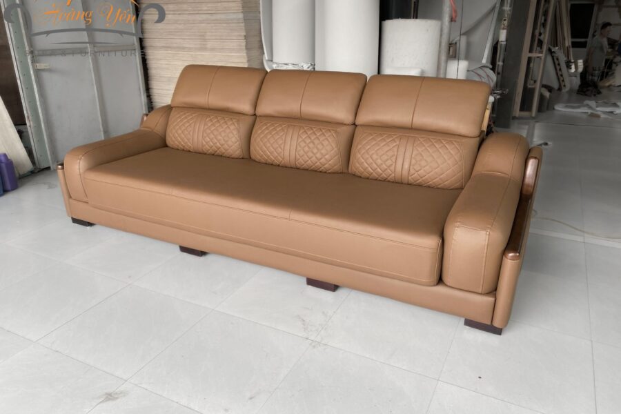 Sofa văng da SHY369 màu nâu